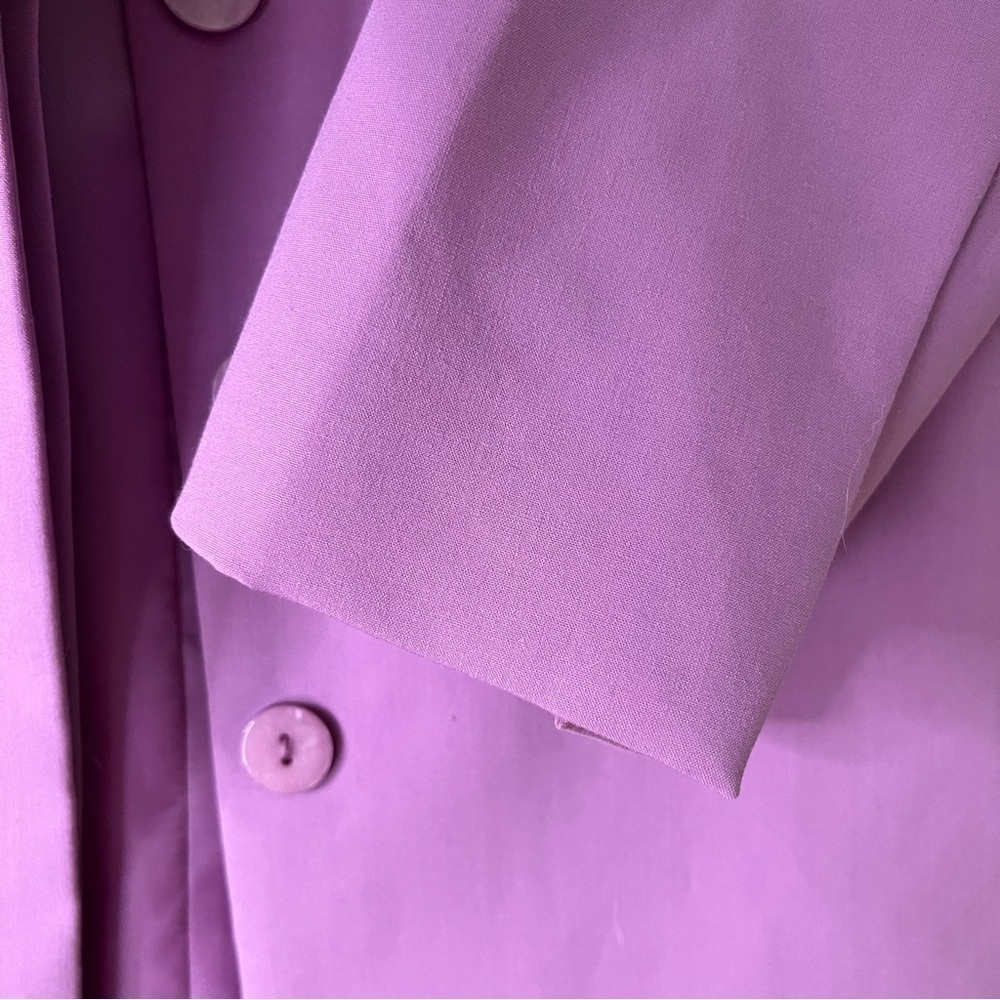 🔆 Zara Purple Cutout Blazer with Notched Lapels and Tailored Fit - Size Small - Picture 8 of 8